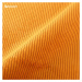 Oranžová rozkladacia rohová menčestrová pohovka Kooko Home Jazz, ľavý roh