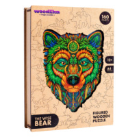 Drevené farebné puzzle - Múdry medveď Puzzler