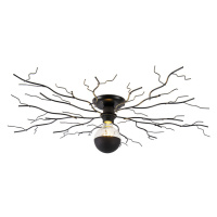 Art Deco stropné svietidlo čierne 80 cm - Ramuri