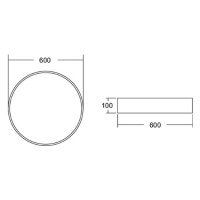 BRUMBERG Biro Circle, Ø 60 cm, on/off, strieborná 3 000 K