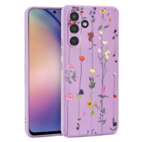 Silikónové puzdro na Samsung Galaxy A54 5G A546 Tech Protect Mood Garden fialové