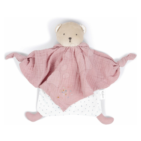 Textilný medveď ružový Organic Cotton Doudou Bear Pink Kaloo na maznanie do postieľky 20 cm v da