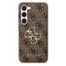 Plastové puzdro Guess na Samsung Galaxy S23 5G S911 GUHCS23S4GMGBR PU 4G Metal Logo hnedé