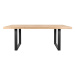 Sconto Jedálenský stôl AMAYA UN dub/kov, šírka 220 cm, prírodná hrana