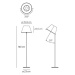 Artemide Choose stojaca lampa pergamen/chróm