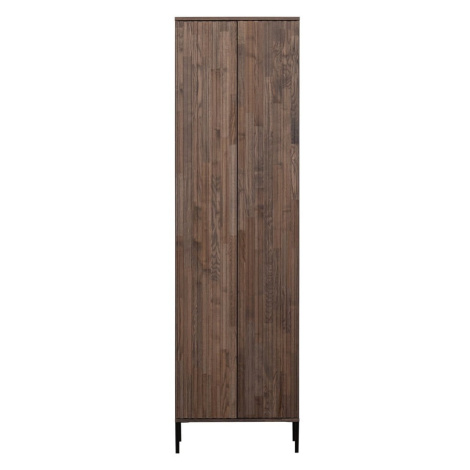 Hnedá šatníková skriňa z jaseňového dreva 60x210 cm Gravure – WOOOD