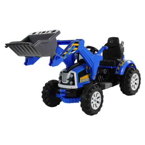 mamido  Elektrický traktor - s radlicou modrý