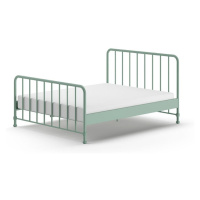 Zelená kovová jednolôžková posteľ s roštom 160x200 cm BRONXX – Vipack