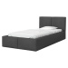 GM Čalúnená posteľ s úložným priestorom Izabela 90x200 - grafit