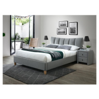 Čalouněná postel Sandy 160x200 dvoulůžko šedá