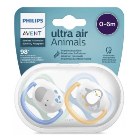 PHILIPS AVENT Cumlík Ultra air zvieratko 0-6m chlapec 2 ks