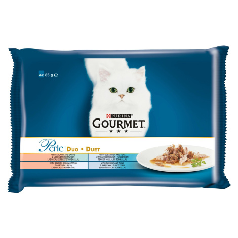 Purina Kapsičky pre mačky Gourmet Perle Duo rybie 4 x 85 g