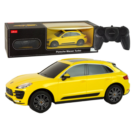 mamido  Elektrické autíčko RC Porsche Macan Turbo 1:24 Rastar v jasne žltej farbe