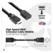 Club3D HDMI predlžovací kábel 4K60HZ (M/F), 5 m, čierny, 26 AWG