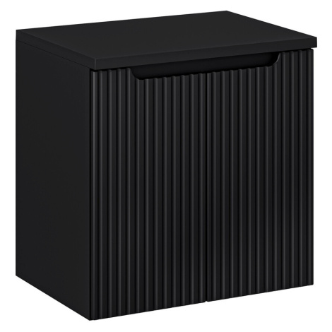 Závěsná skříňka Nova Black II s deskou 60 cm černá Comad