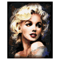 Maľovanie podľa čísel - MARILYN MONROE Rámovanie: vypnuté plátno na rám, Rozmer: 40x50 cm