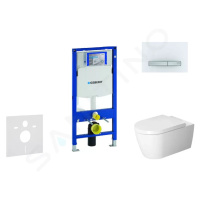 GEBERIT - Duofix Modul na závesné WC s tlačidlom Sigma50, alpská biela + Duravit ME by Starck - 