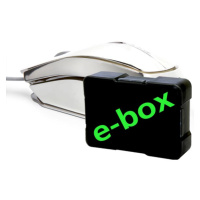 Myš drôtová USB, E-blue MOOD, strieborná, optická, 2400DPI, e-box