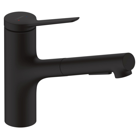 Hansgrohe Zesis M33, páková kuchynská batéria 150, vyťahovacia sprška, 2jet, čierna matná, HAN-7