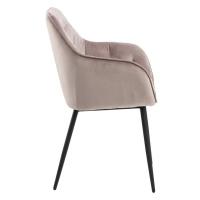 Dkton 23318 Dizajnová stolička Alarik, popolavá ružová