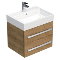 Kúpeľňová skrinka s umývadlom SAT Cube Way 60x47,5x46 cm Hickory dub CUBE46602DHSAT