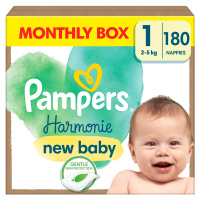 PAMPERS Harmonie Baby veľ.1 - Mesačný balík 180 ks