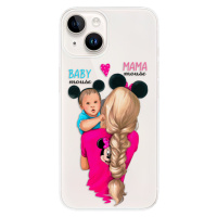 Odolné silikónové puzdro iSaprio - Mama Mouse Blonde and Boy - iPhone 15