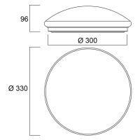 Stropné LED svietidlo Sylvania Start Surface, Ø 33 cm