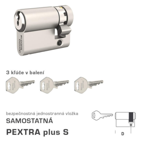 DK - PEXTRA plus S polvložka NIM - nikel matný 45 mm