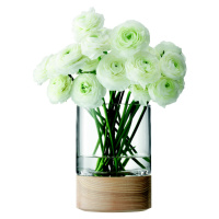 LSA Lotta sklenená váza s jaseňom 18cm, Handmade