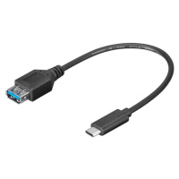 PremiumCord kábel USB C samec-USB A 3.0 samica 20cm