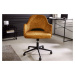 LuxD Dizajnová kancelárska stolička Laney horčicový zamat