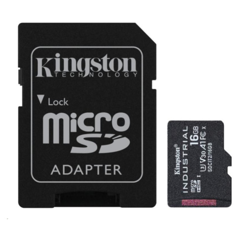 Kingston 16GB microSDHC Industrial C10 A1 pSLC Card + SD Adapter