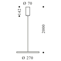 OLIGO Decent Max závesné LED brúsený hliník