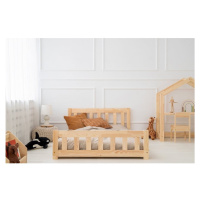 Detská posteľ z borovicového dreva v prírodnej farbe 70x160 cm CPN – Adeko