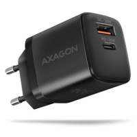 AXAGON ACU-PQ30 Sil nabíjačka 30W, 2x port (USB-A + USB-C), PD3.0/PPS/QC4+/AFC/Apple, čierna