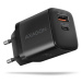 AXAGON ACU-PQ30 Sil nabíjačka 30W, 2x port (USB-A + USB-C), PD3.0/PPS/QC4+/AFC/Apple, čierna