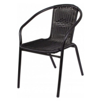 Záhradná pletená stolička SPRINGOS GF1011 - čierna