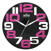 Nástenné hodiny MPM, 3064.90 - čierna, 25cm