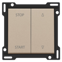 Kryt žalúziového spínača 2-diel s blok. START/STOP šampanská (NIKO)