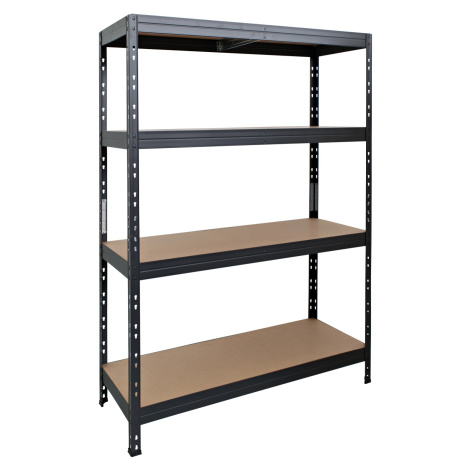 AR Shelving Kovový policový regál Rivet L antracitový 180 x 120 x 45 cm