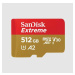 SanDisk micro SDXC karta 512GB Extreme (190 MB/s Class 10, UHS-I U3 V30) + adaptér