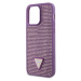 Guess Rhinestones Triangle Metal Logo Kryt pre iPhone 15 Pro Max Purple