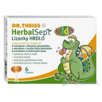 Dr.Theiss HerbalSept Kids lízanky hrdlo 6 ks