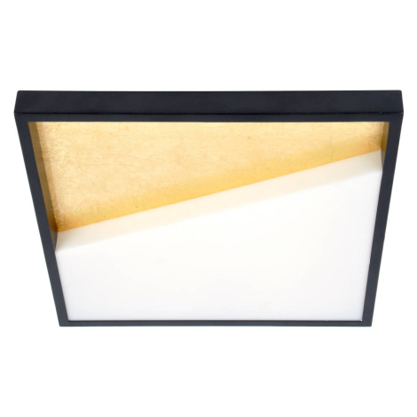 Nástenné svietidlo LED Vista, zlatá/čierna farba, 40 x 40 cm Eco-Light