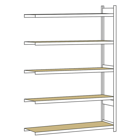 Regál s veľkým rozpätím, s drevotrieskovou doskou, výška 3000 mm SCHULTE