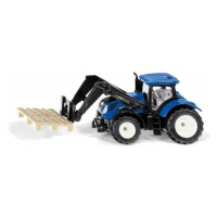 SIKU Blister - traktor New Holland s paletovými vidlami a paletou