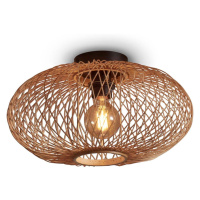 Stropné svietidlo s bambusovým tienidlom v bronzovej farbe ø 40 cm Cango – Good&Mojo