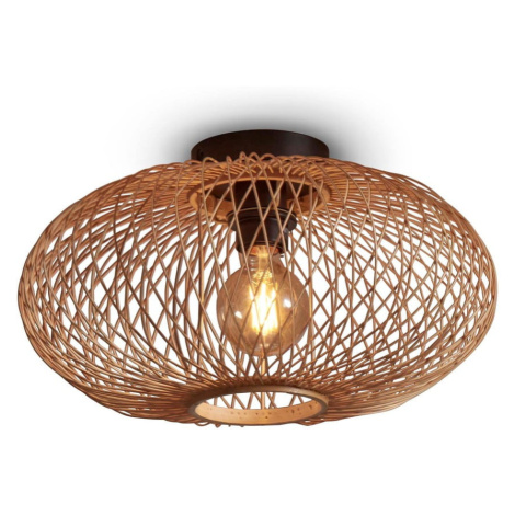Stropné svietidlo s bambusovým tienidlom v bronzovej farbe ø 40 cm Cango – Good&amp;Mojo Good&Mojo