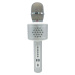 Mikrofón karaoke Bluetooth strieborný